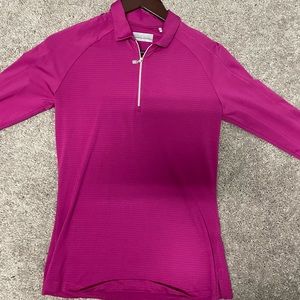 Callaway Purple Quarter Zip Pullover Golf Sweatshirt size s